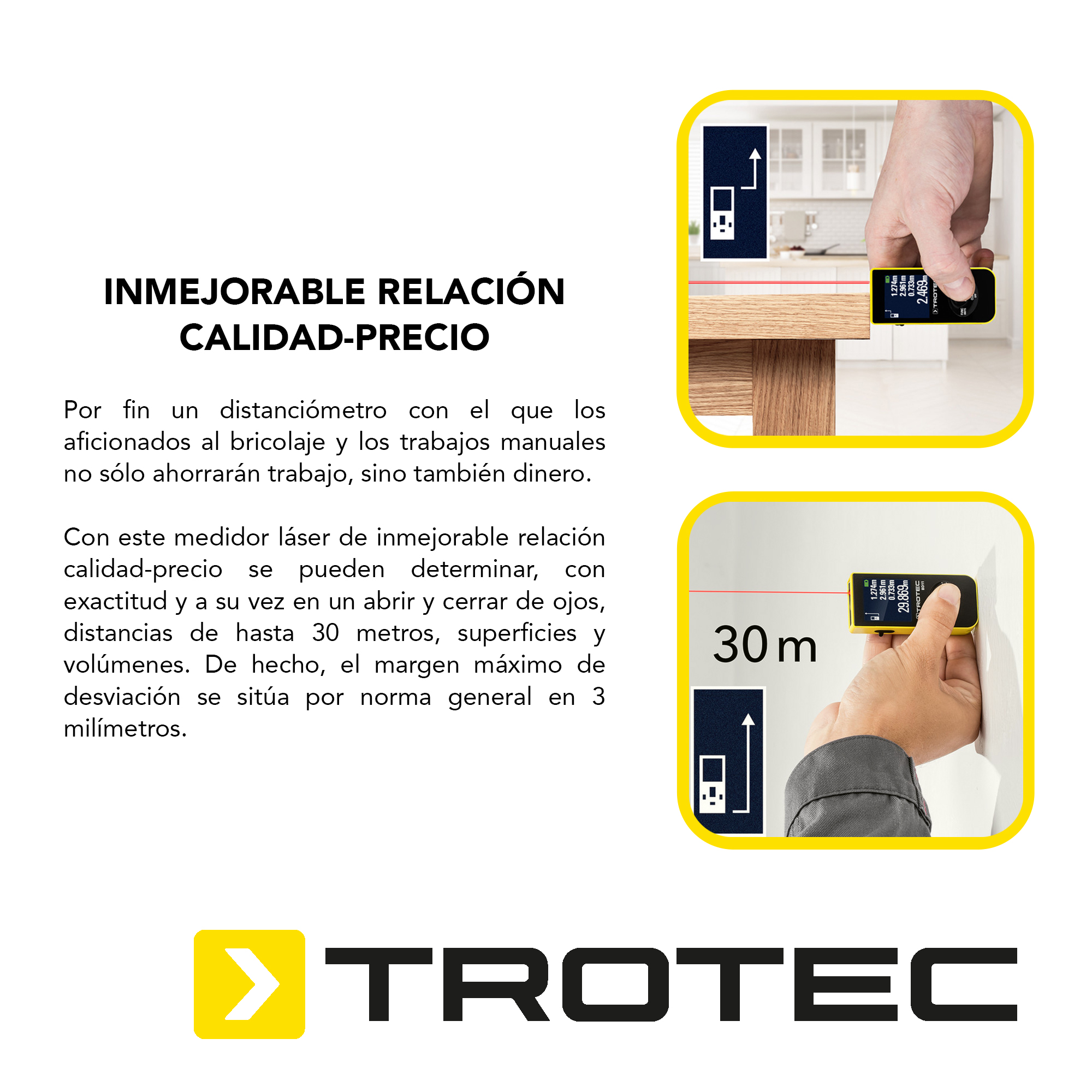 Foto 6 | Distanciómetro Laser Digital Mini 30m Bd11 Trotec