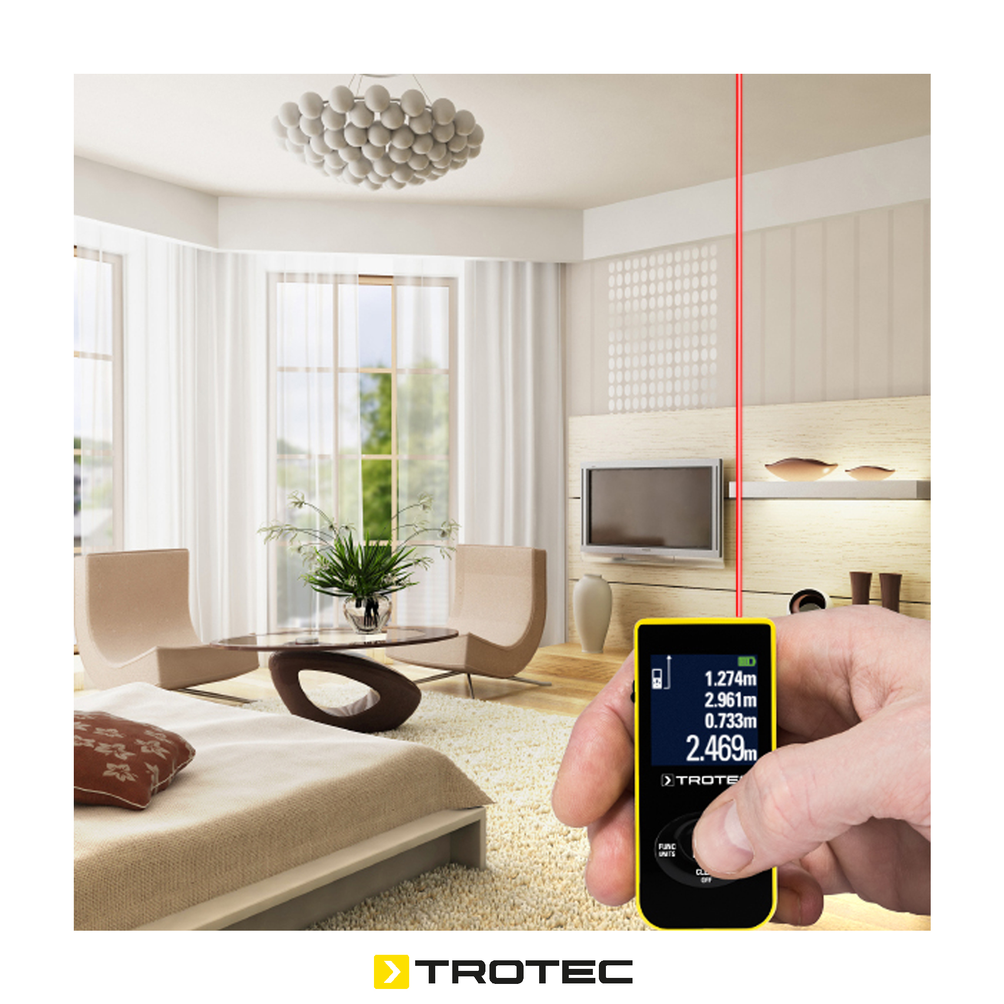 Foto 9 pulgar | Distanciómetro Laser Digital Mini 30m Bd11 Trotec