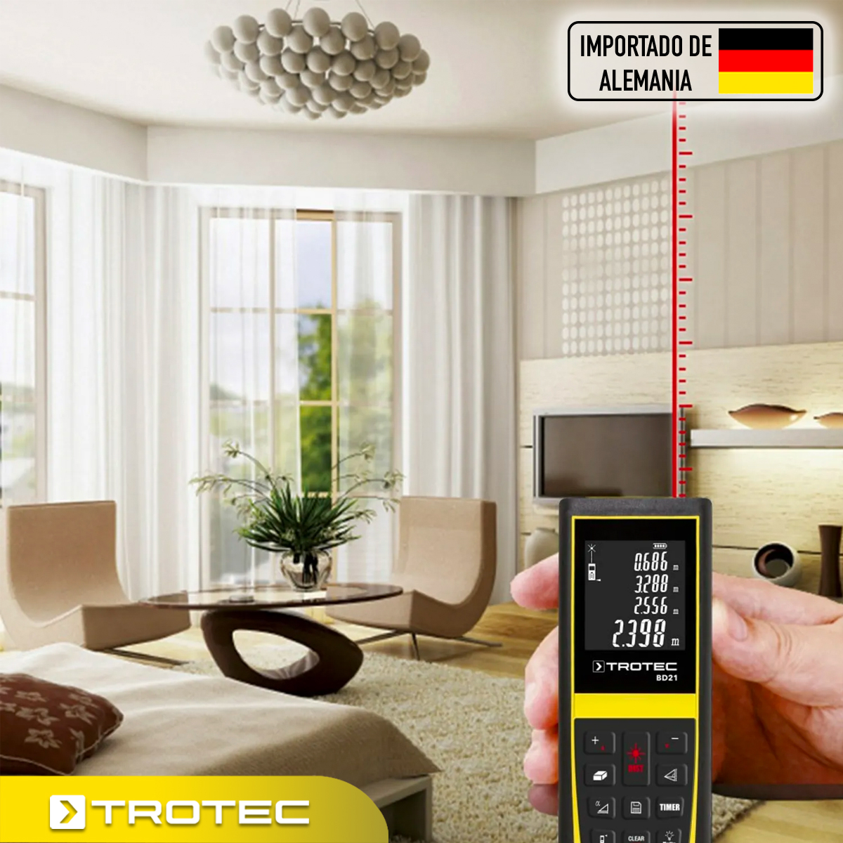 Foto 7 | Distanciómetro Láser Digital Trotec Bd21 con Sensor