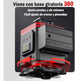 Foto 3 | 16 Líneas Niveles Laser 4d 3° Autonivelante Pantalla Digital Control Remoto Eo Safe Imports Esi-11033 Multicolor