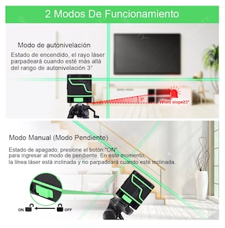 Foto 5 | Nivel Láser 2 Líneas Multifuncional Shawty 3° Autonivelante