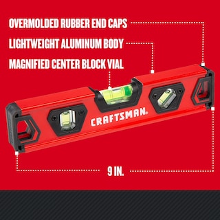 Foto 2 | Torpedo Level Craftsman Cmht82390 De 23 Cm Con Tapas Amortiguadoras - Venta Internacional.