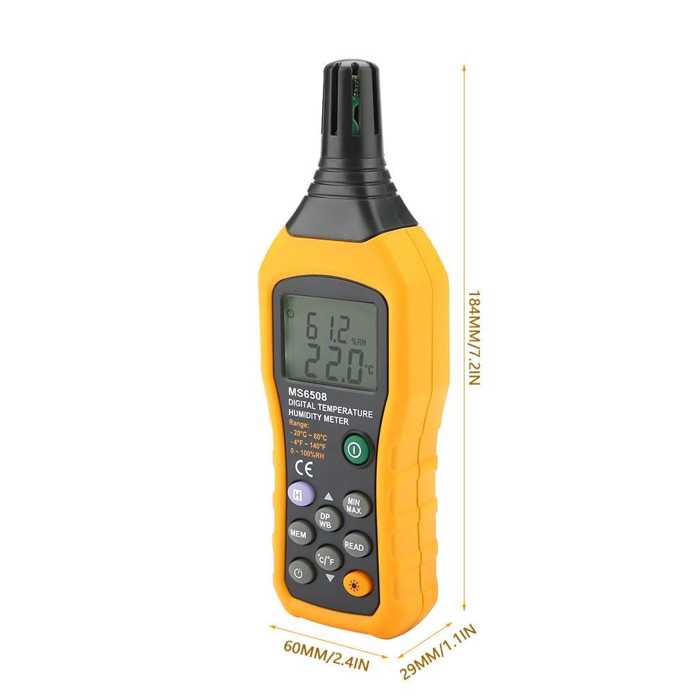 Foto 4 | Termohigrómetro Psicrómetro Digital Akozon Ms6508 - Venta Internacional.