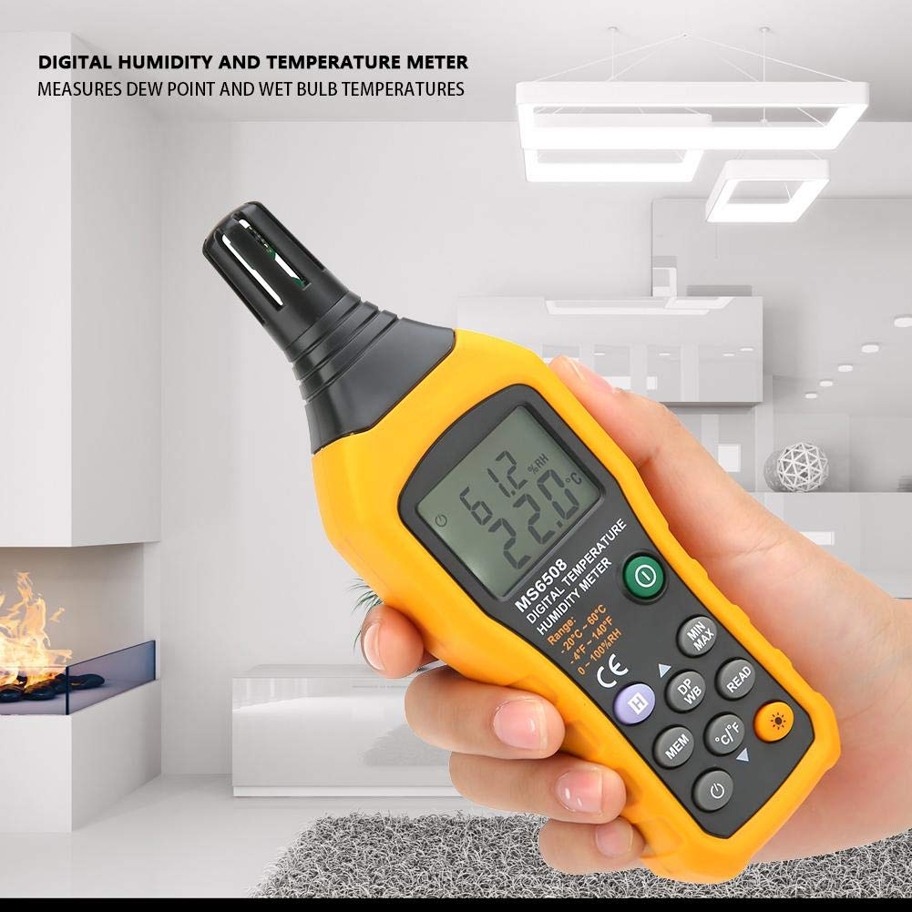 Foto 5 | Termohigrómetro Psicrómetro Digital Akozon Ms6508 - Venta Internacional.