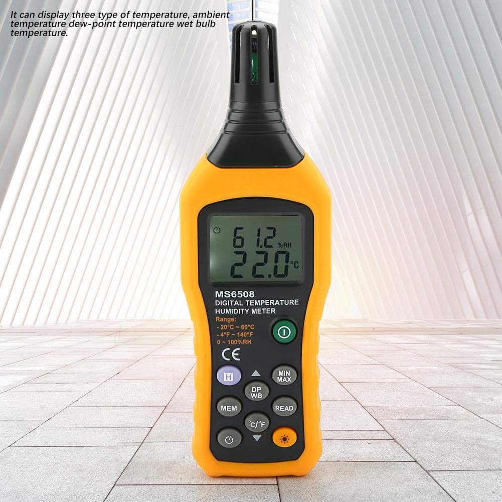 Foto 6 | Termohigrómetro Psicrómetro Digital Akozon Ms6508 - Venta Internacional.