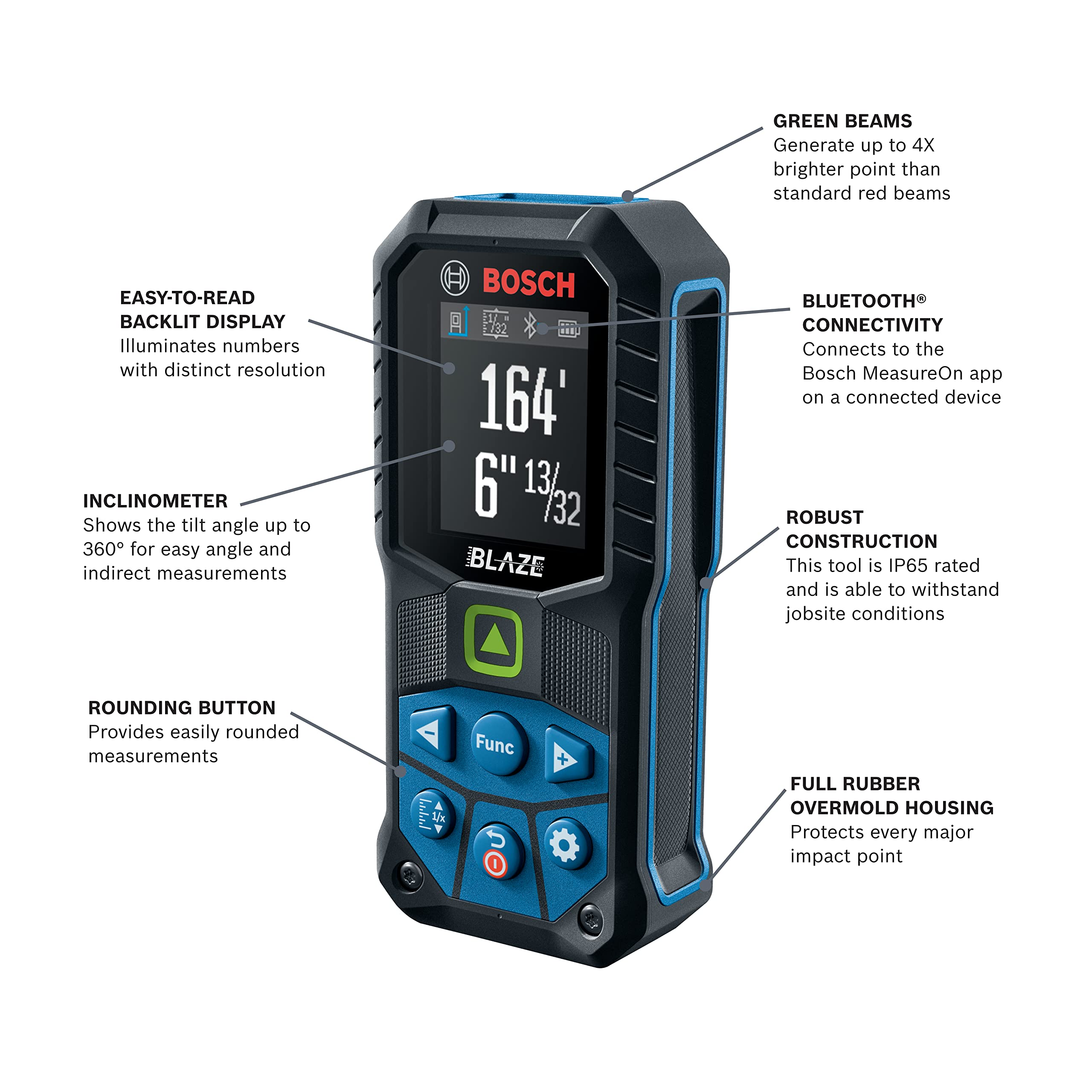 Foto 2 | Medidor De Distancia Láser Bosch Glm165-27cgl 50 M Con Batería - Venta Internacional.