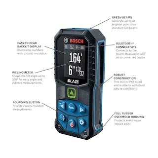 Foto 2 | Medidor De Distancia Láser Bosch Glm165-27cgl 50 M Con Batería - Venta Internacional.