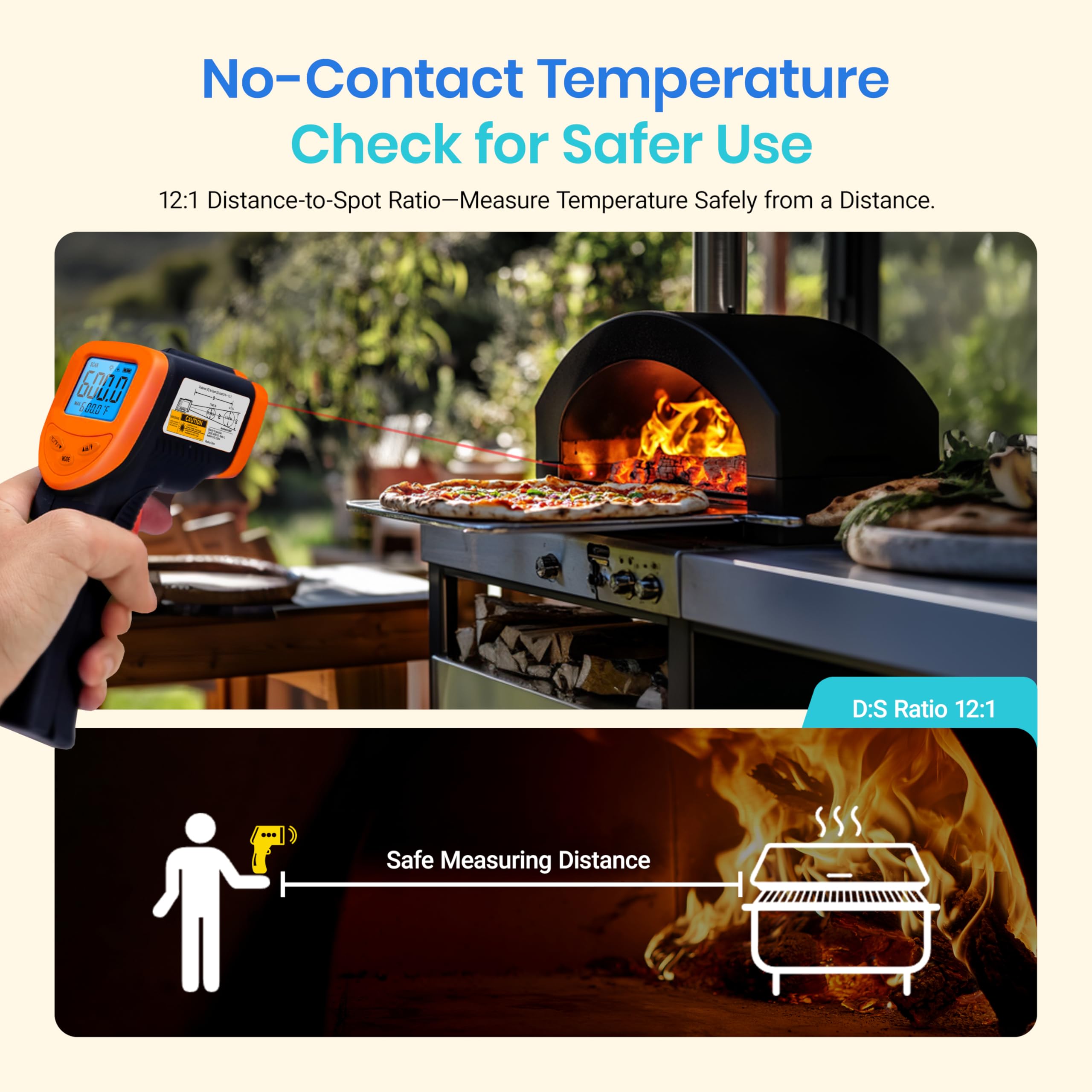 Foto 4 | Pistola Termómetro De Temperatura Infrarroja Etekcity Orange - Venta Internacional.