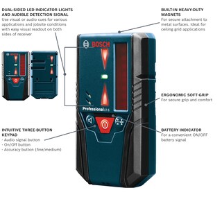 Foto 2 | Receptor Láser Bosch Lr 6 50 M Con Soporte De Montaje Y Baterías - Venta Internacional.