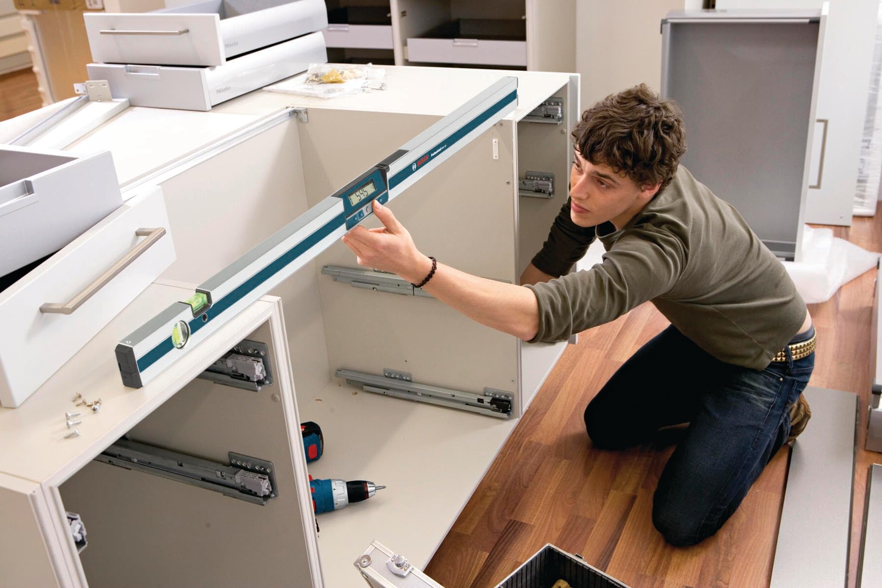 Foto 5 | Nivel Digital Bosch Gim 120 122 Cm Con Baterías Y Estuche - Venta Internacional.