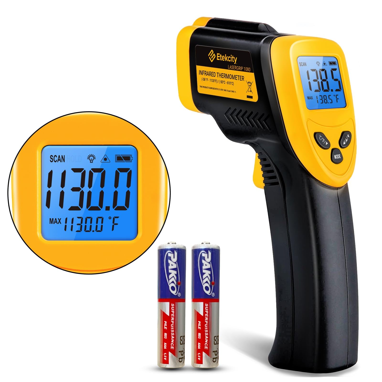 Foto 1 | Termómetro Infrarrojo Etekcity Lasergrip 1080 -50 °c A 610 °c - Venta Internacional.
