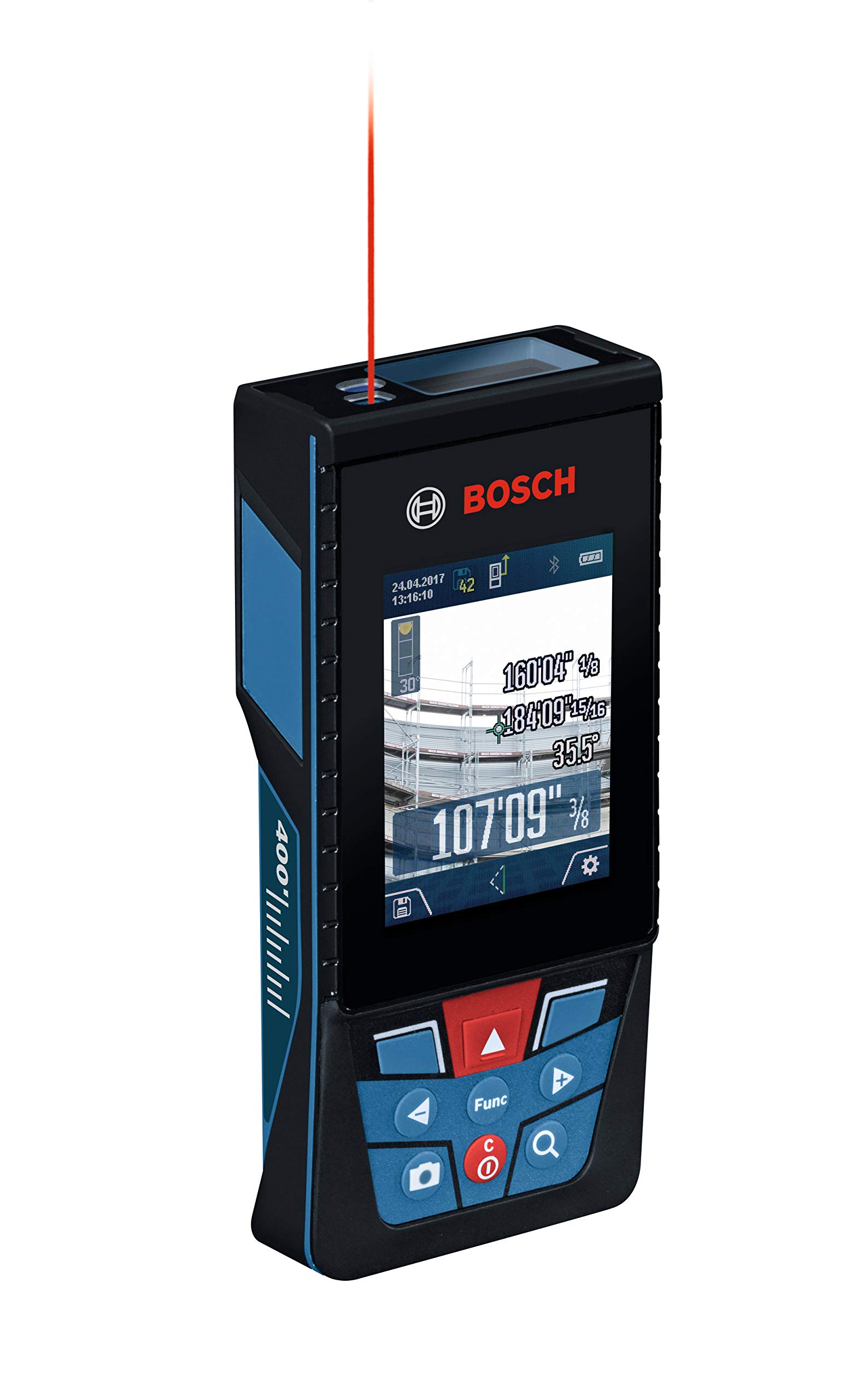 Foto 2 pulgar | Medidor Láser Bosch Glm400cl 120m Con Batería Y Cargador - Venta Internacional.