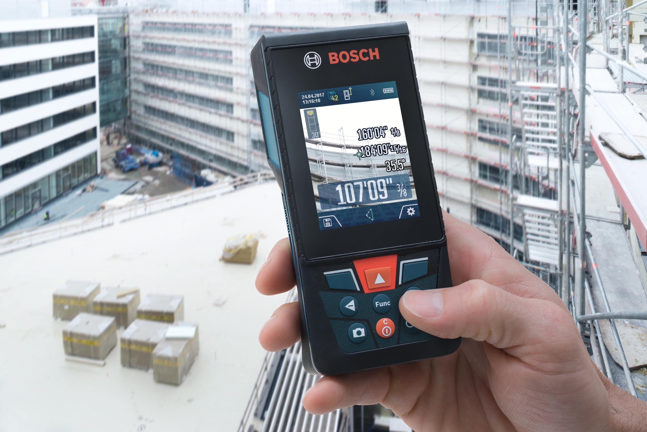 Foto 7 pulgar | Medidor Láser Bosch Glm400cl 120m Con Batería Y Cargador - Venta Internacional.