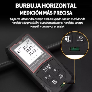 Foto 4 | Telémetro Láser Medidor De Distancia Distanciómetro De 100 M Eo Safe Imports Esi-11022-1 Negro