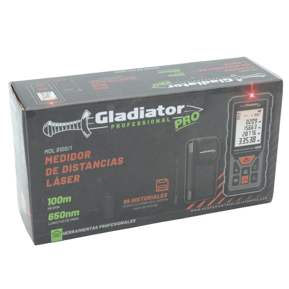Foto 7 pulgar | Medidor Distancia Láser Gladiator Mdl 8100/1 0.05-100m 90°