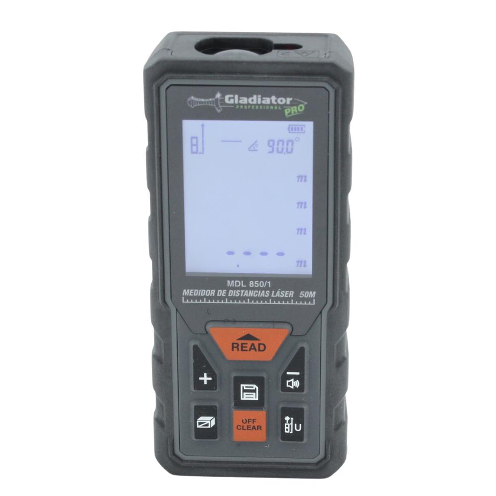 Foto 4 pulgar | Medidor De Distancias Láser 50m Gladiator 650nm 90° Mdl8501