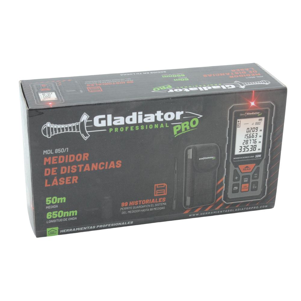 Foto 7 pulgar | Medidor De Distancias Láser 50m Gladiator 650nm 90° Mdl8501