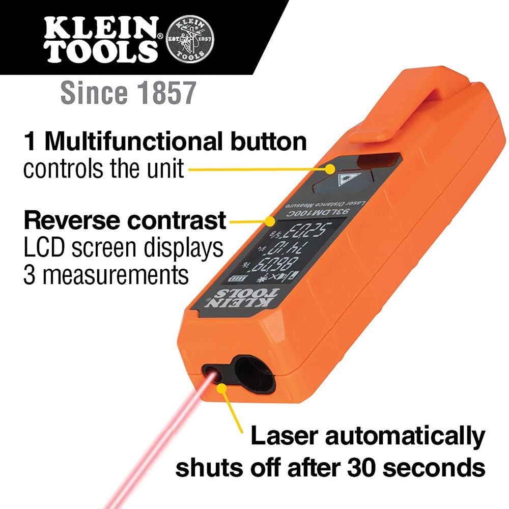 Foto 3 pulgar | Medidor De Distancia Láser Klein Tools 93ldm100c, Alcance 30 M - Venta Internacional.