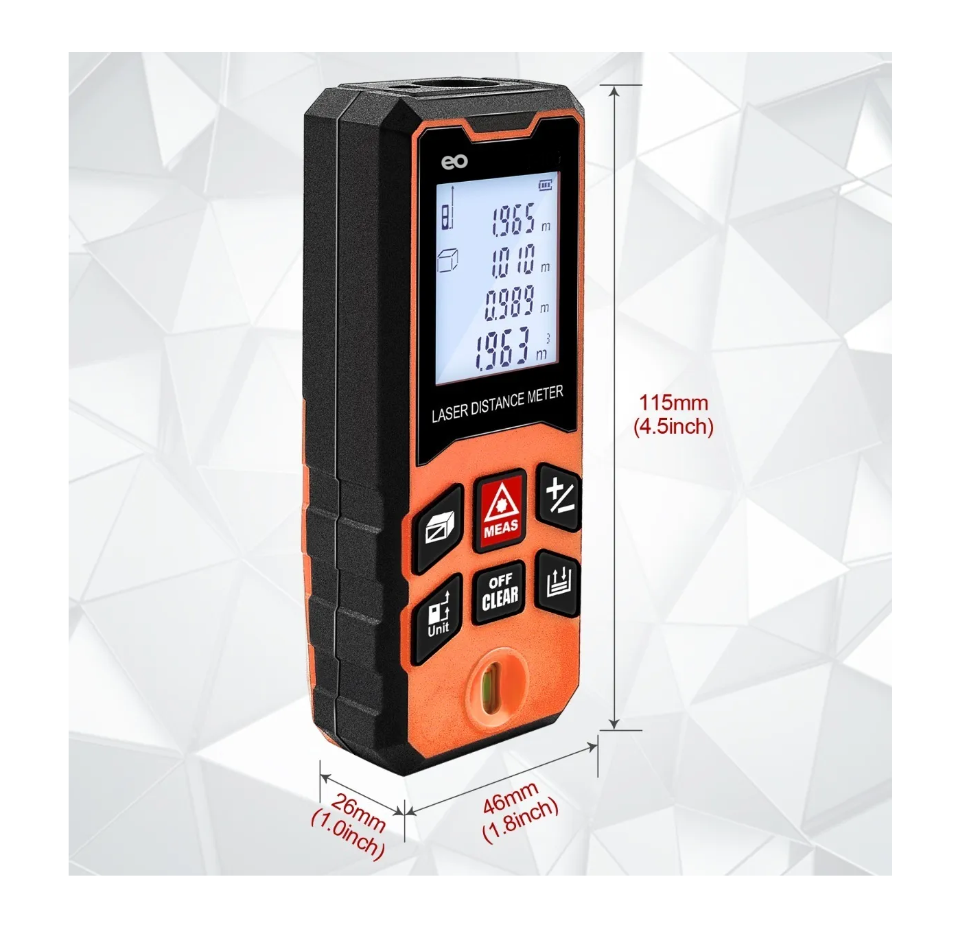 Foto 3 pulgar | Telemetro Medidor Laser Distanciometro Eo Safe Imports Esi-963-1 Naranja