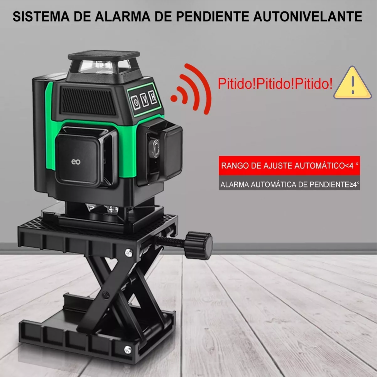 Foto 3 pulgar | Kit Nivel Láser Autonivelante C/soporte 8 Pzas Eo Safe Imports Esi-7023 Multicolor