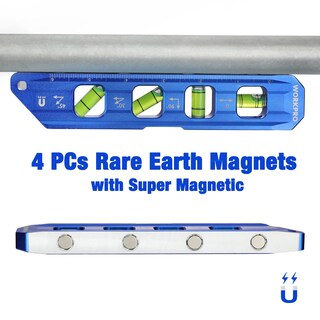 Foto 4 | Torpedo Level Workpro (aleación Magnética De Aluminio, 20 Cm), Color Azul - Venta Internacional.
