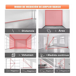 Foto 3 | Medidor Laser Distanciómetro Eo Safe Imports Esi-7024-1 Naranja