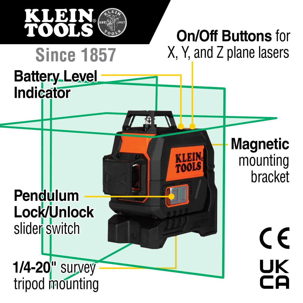 Foto 3 pulgar | Nivel Láser Klein Tools 93cplg Compact Autonivelante Verde - Venta Internacional.