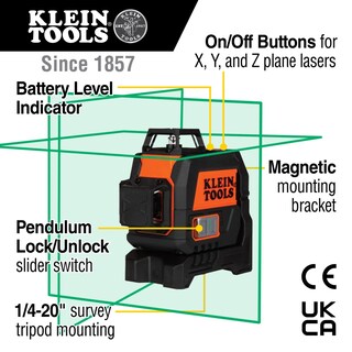 Foto 2 | Nivel Láser Klein Tools 93cplg Compact Autonivelante Verde - Venta Internacional.