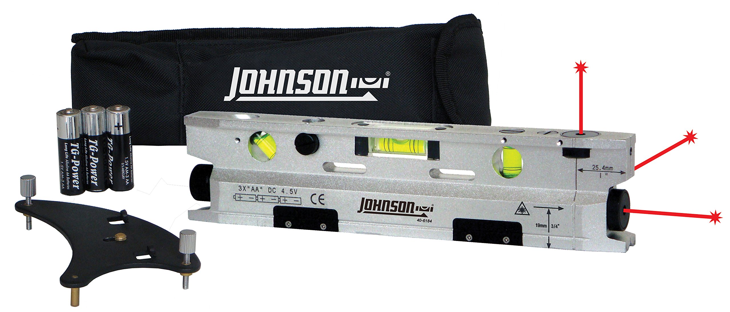 Foto 6 pulgar | Torpedo Laser Level Johnson Level & Tool 40-6184 Plateado/negro - Venta Internacional.