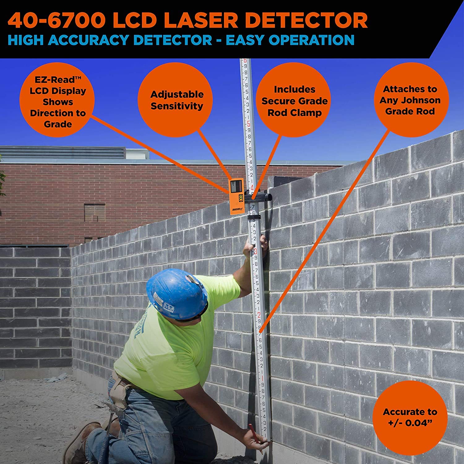 Foto 4 pulgar | Detector Láser Johnson Level & Tool 40-6700 Con Pinza Red Beam - Venta Internacional.