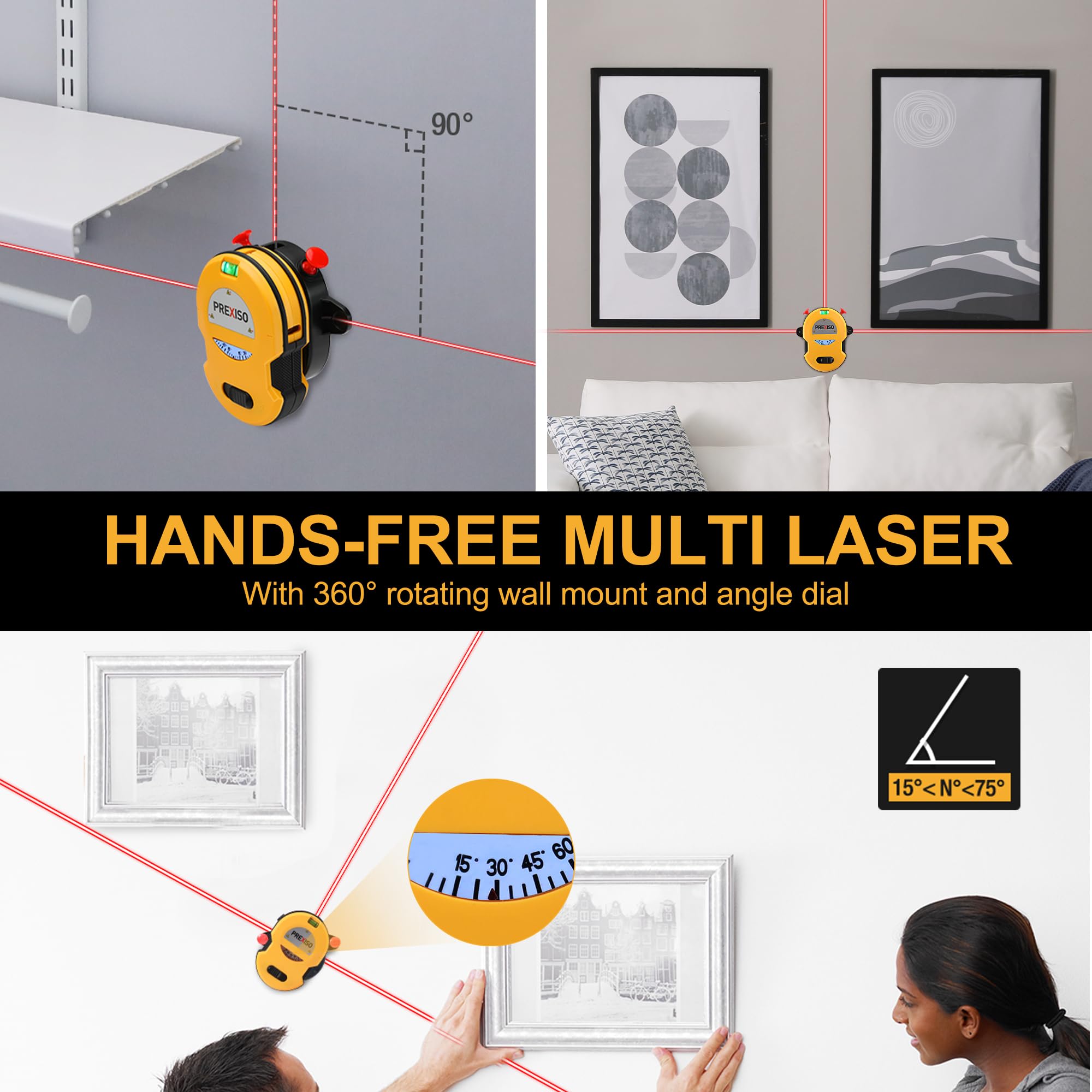 Foto 3 | Nivel Láser De Superficie Prexiso Multi Led De 30 Pies Con Acceso. - Venta Internacional.