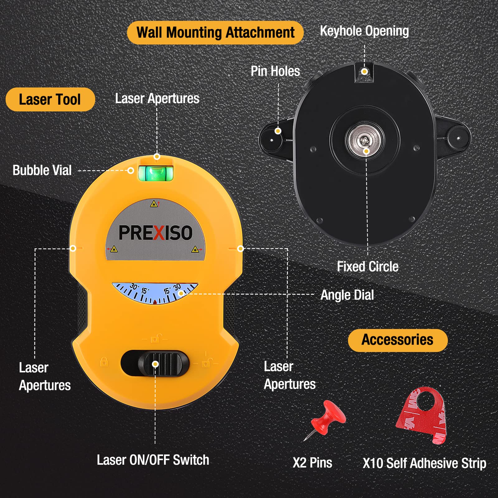Foto 7 pulgar | Nivel Láser De Superficie Prexiso Multi Led De 30 Pies Con Acceso. - Venta Internacional.