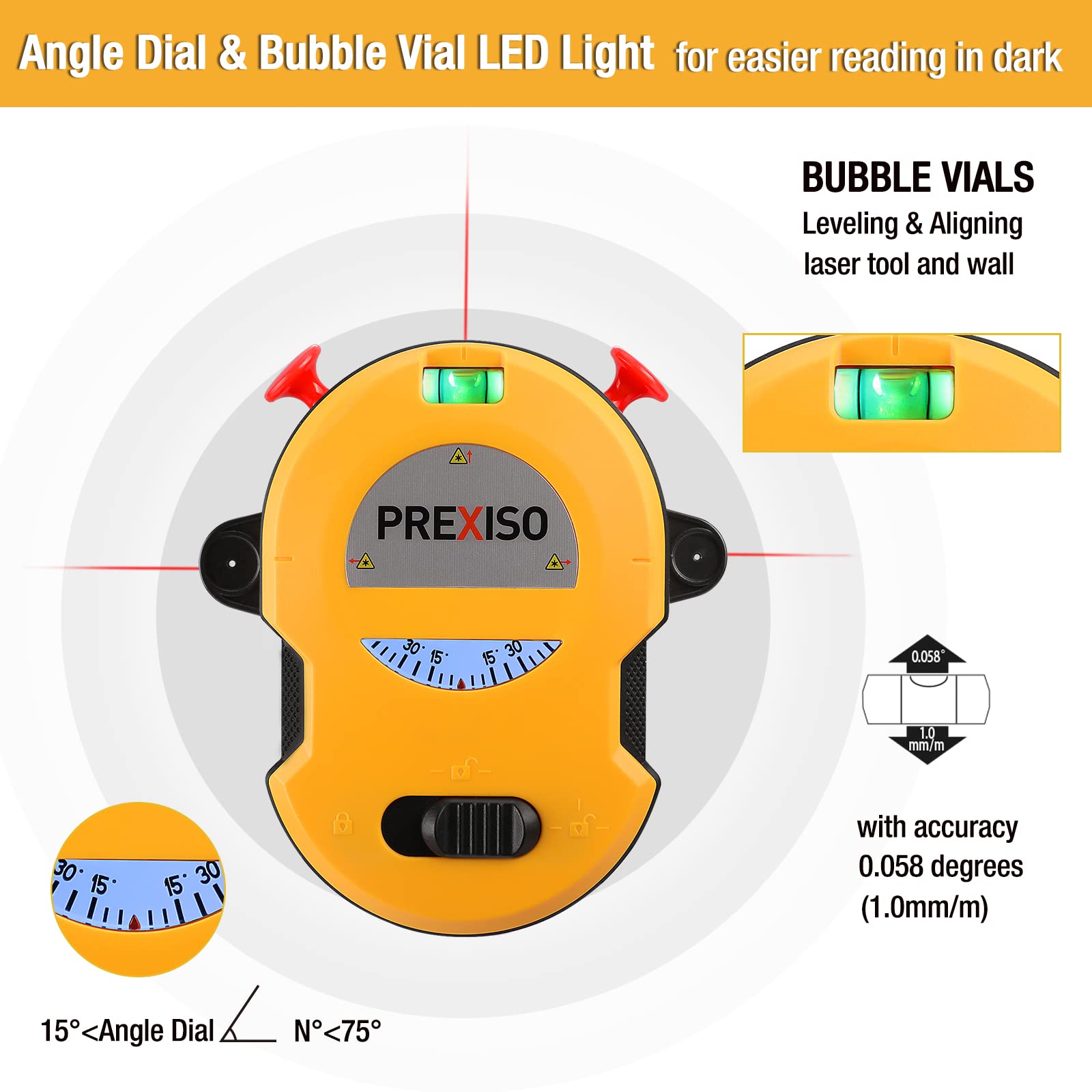 Foto 8 pulgar | Nivel Láser De Superficie Prexiso Multi Led De 30 Pies Con Acceso. - Venta Internacional.