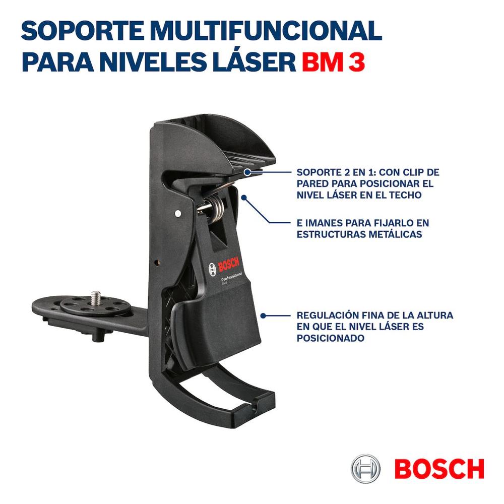 Foto 7 | Soporte Bosch Para Nivel Láser Universal Bm 3 Base Con Pinza