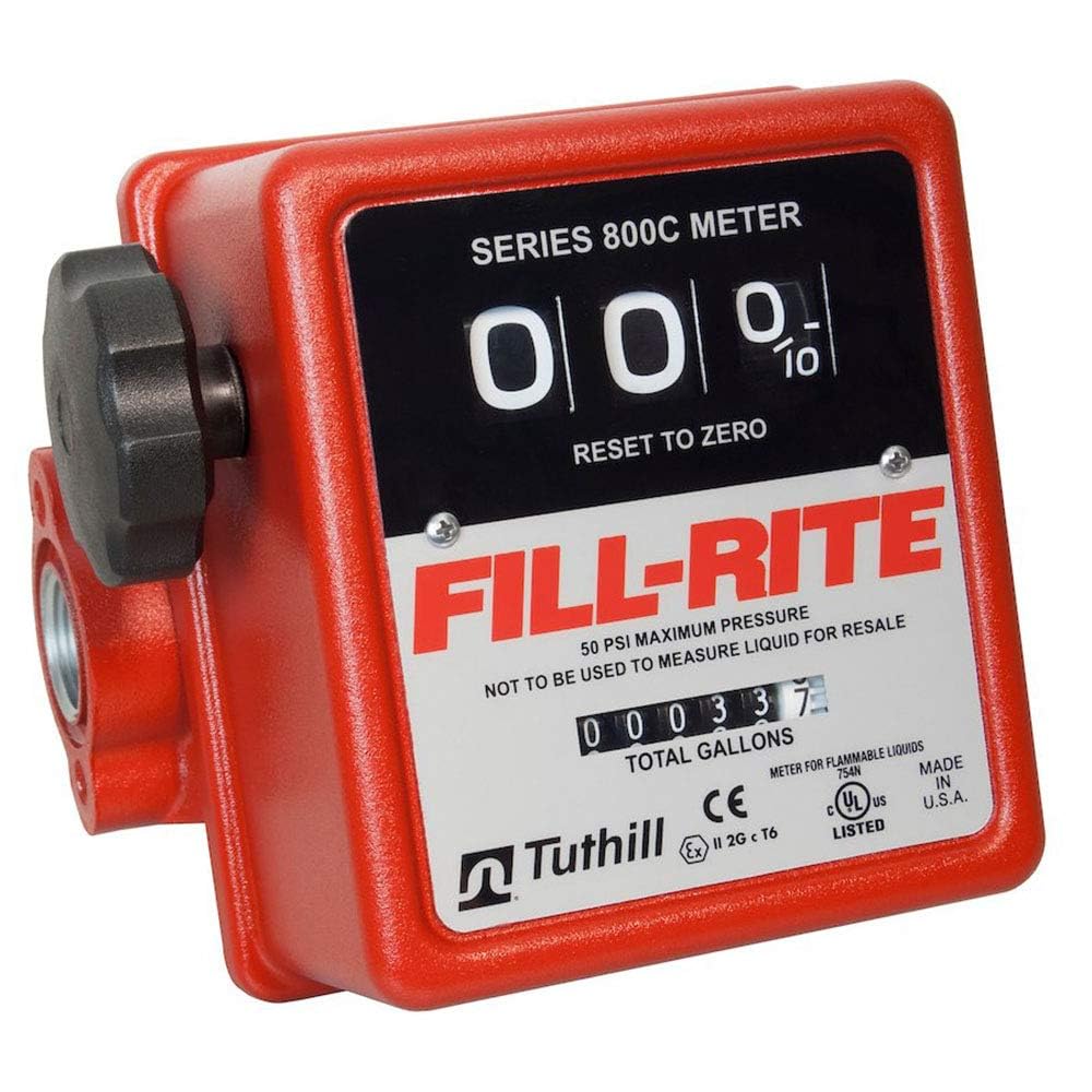 Foto 1 | Medidor De Transferencia De Combustible Fill-rite 807c Mecánico De 3 Ruedas, 5-20 L/min - Venta Internacional.