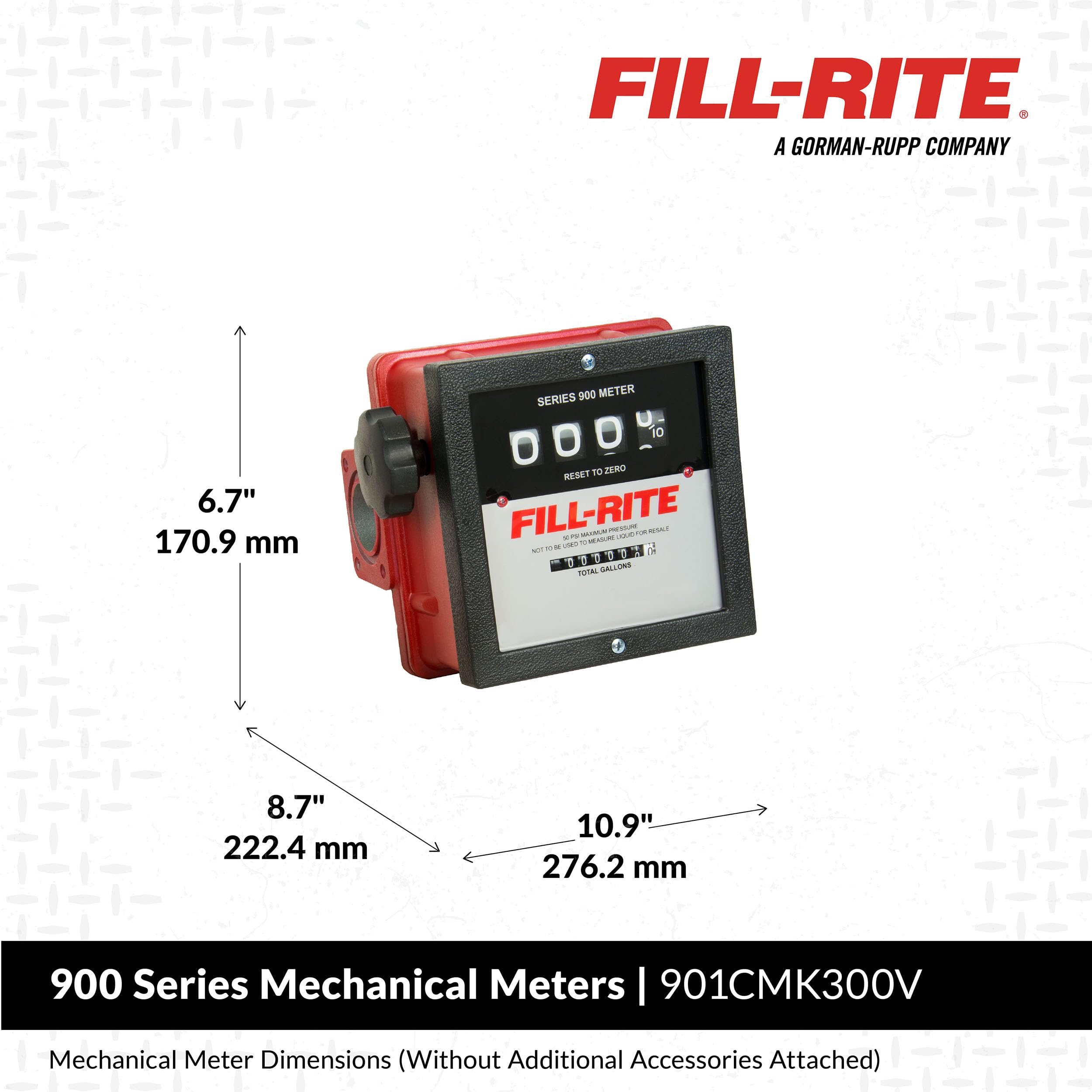 Foto 3 pulgar | Medidor De Transferencia De Combustible Fill-rite 901cmk300v 6-40l/min Con Kit De Montaje - Venta Internacional.