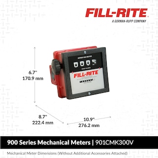 Foto 2 | Medidor De Transferencia De Combustible Fill-rite 901cmk300v 6-40l/min Con Kit De Montaje - Venta Internacional.
