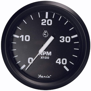 Foto 1 | Tacómetro Faria Euro Black 4 - 4000 Rpm (diésel - Magnético) - Venta Internacional.
