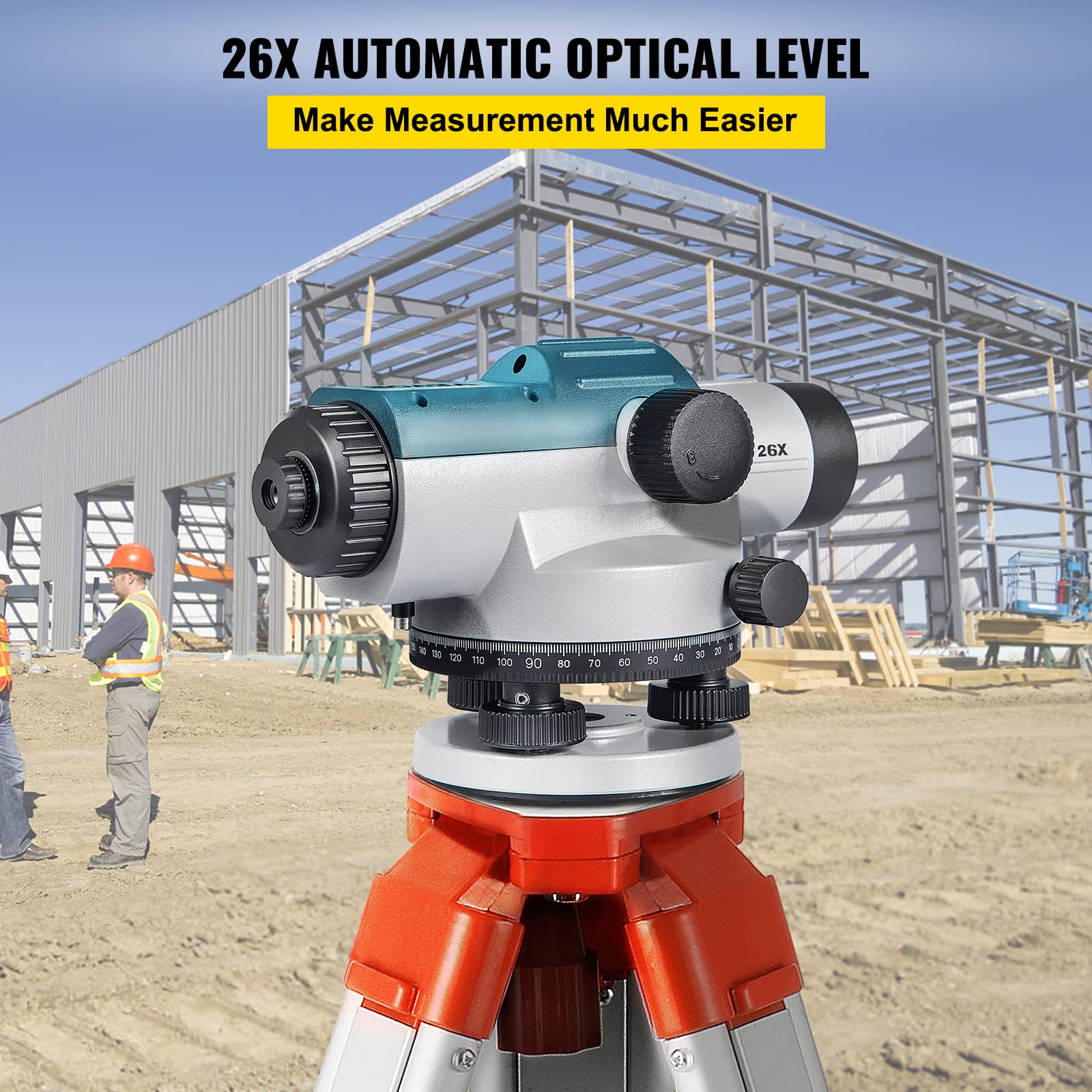 Foto 2 | Kit De Nivelación Automática Vevor De Nivel Óptico 26x, Ip54, Impermeable - Venta Internacional.