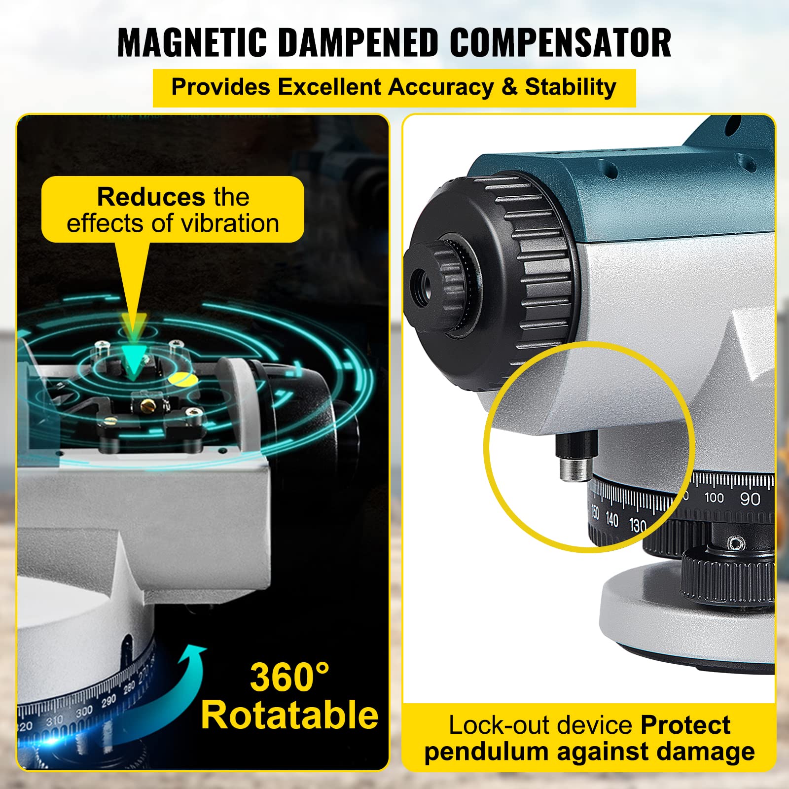 Foto 5 pulgar | Kit De Nivelación Automática Vevor De Nivel Óptico 26x, Ip54, Impermeable - Venta Internacional.