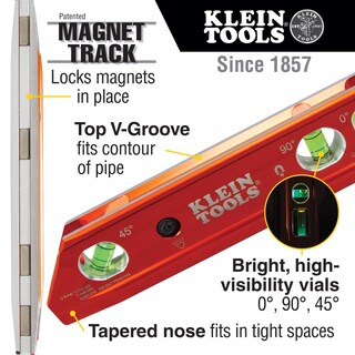 Foto 2 | Torpedo Level Klein Tools 935rblt De 23 Cm Con Viales Led E Imán - Venta Internacional.