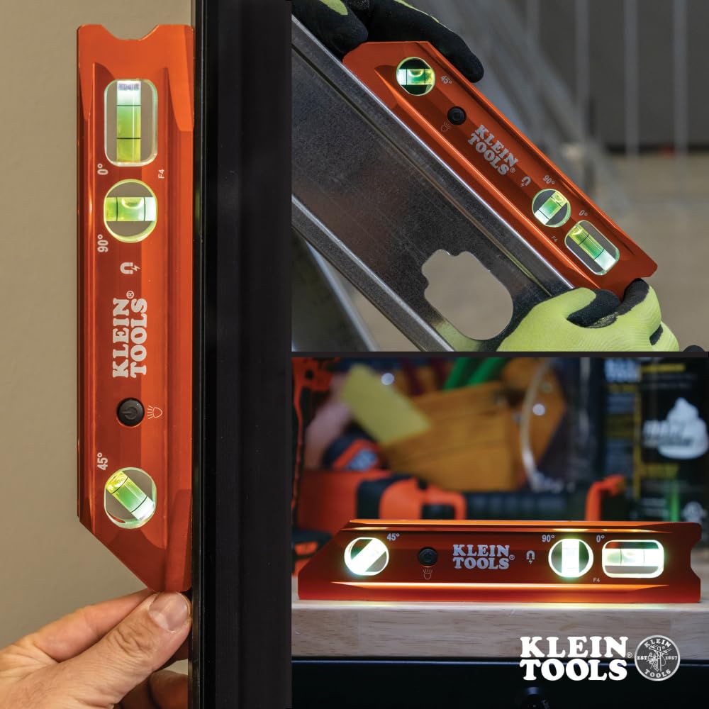 Foto 7 pulgar | Torpedo Level Klein Tools 935rblt De 23 Cm Con Viales Led E Imán - Venta Internacional.