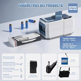 Foto 2 | Enfriador De Insulina Portátil Mini Refrigerador Eo Safe Imports Esi-19419 Multicolor