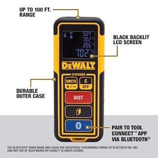 Foto 2 | Herramienta De Medición Láser Dewalt Dw099s 30 M Con Bluetooth - Venta Internacional.