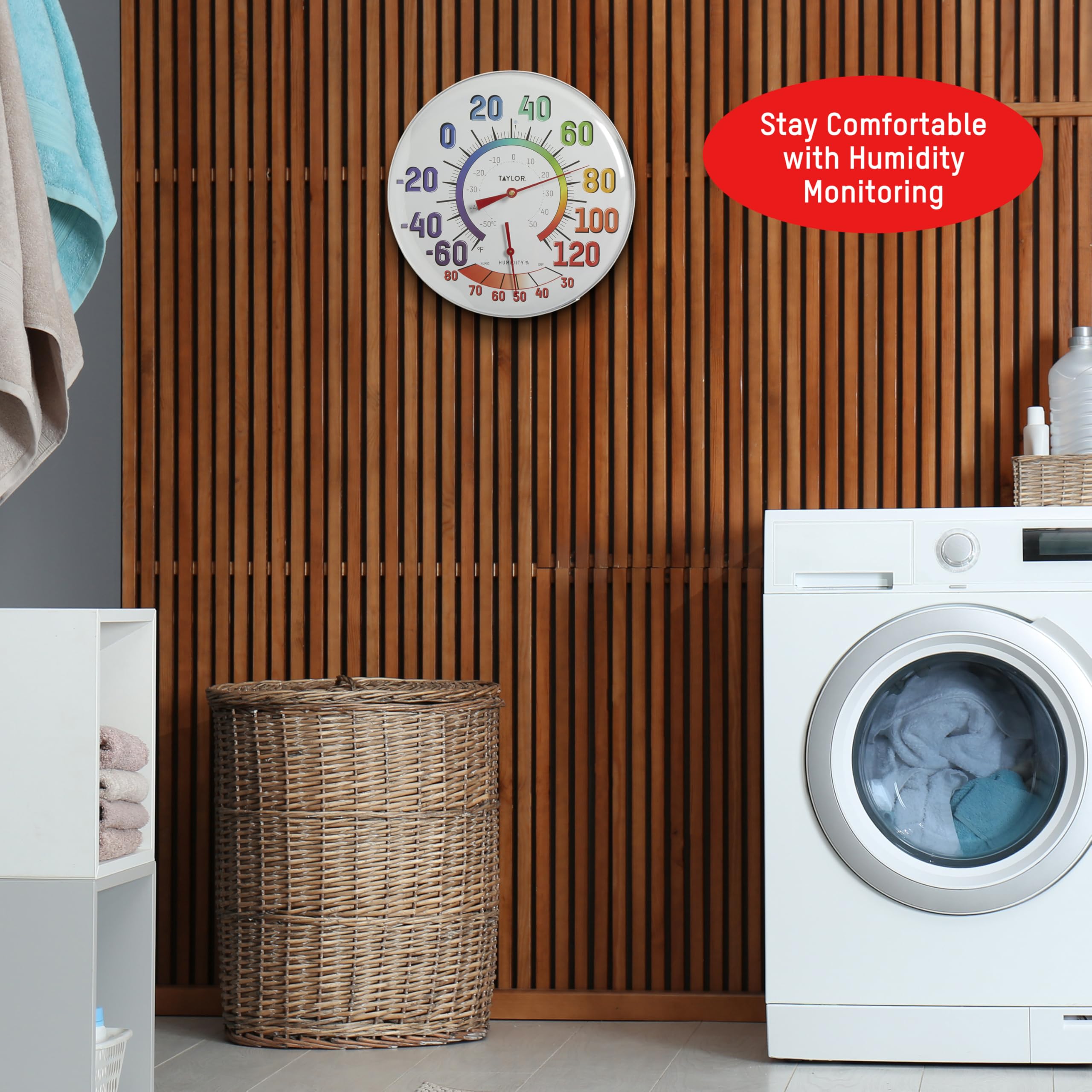 Foto 5 pulgar | Termómetro E Higrómetro Taylor De Pared Metálica De 30 Cm Para Interiores Y Exteriores - Venta Internacional.