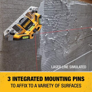 Foto 6 | Frascos Cuadrados Con Láser Dewalt Dw0802, 10 M, Con 3 Burbujas, Ip54, Color Amarillo - Venta Internacional.