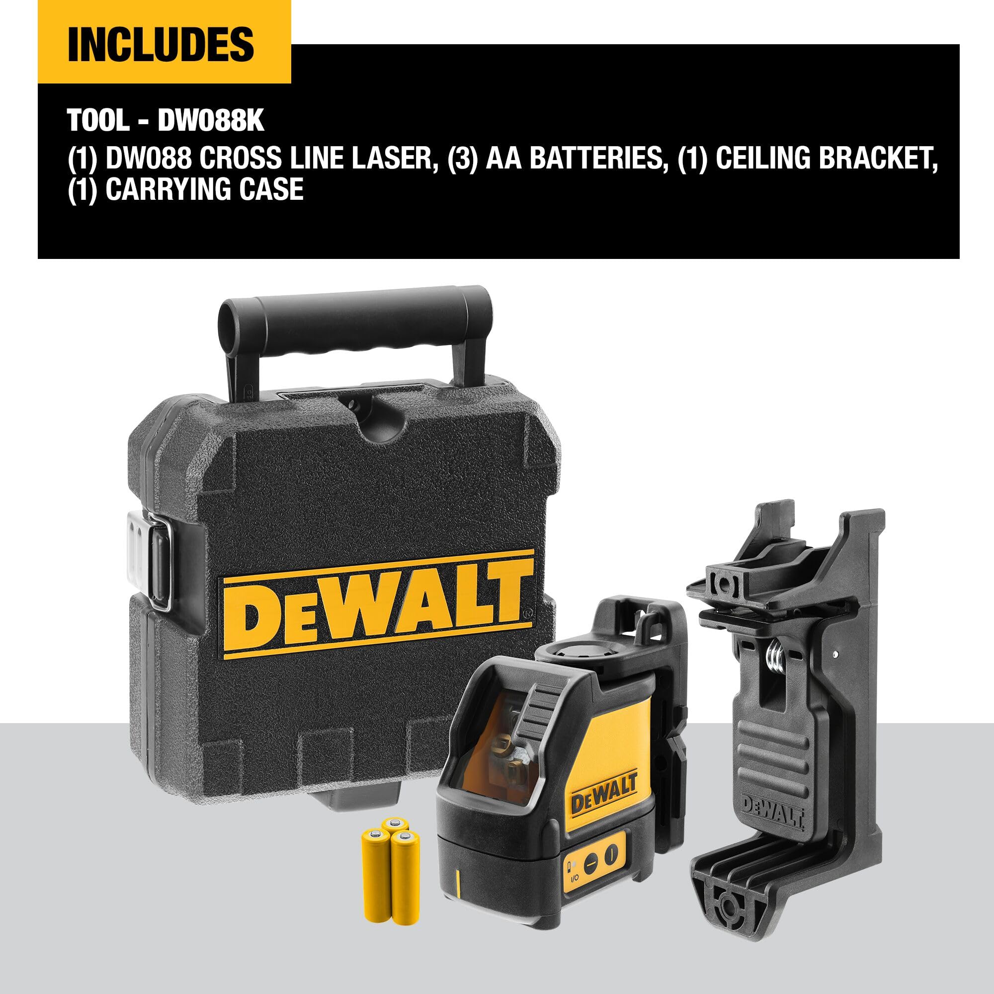 Foto 4 pulgar | Line Laser Dewalt Dw088k, Línea Cruzada, Autonivelante, Haz Rojo - Venta Internacional.