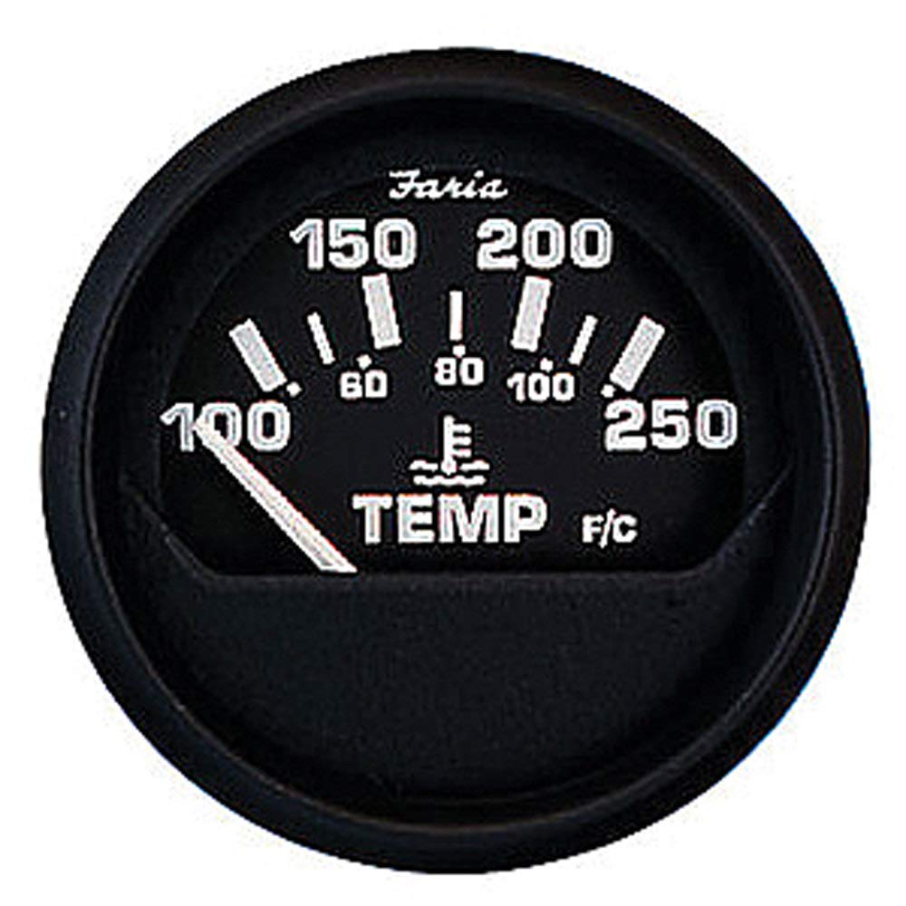 Medidor De Temperatura Del Agua Faria Euro Black 2 (38-121°c) - Venta Internacional.