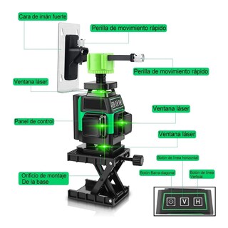 Foto 3 | Nivel Láser 3d 12 Líneas Luz Multifuncional Lab.g Verde