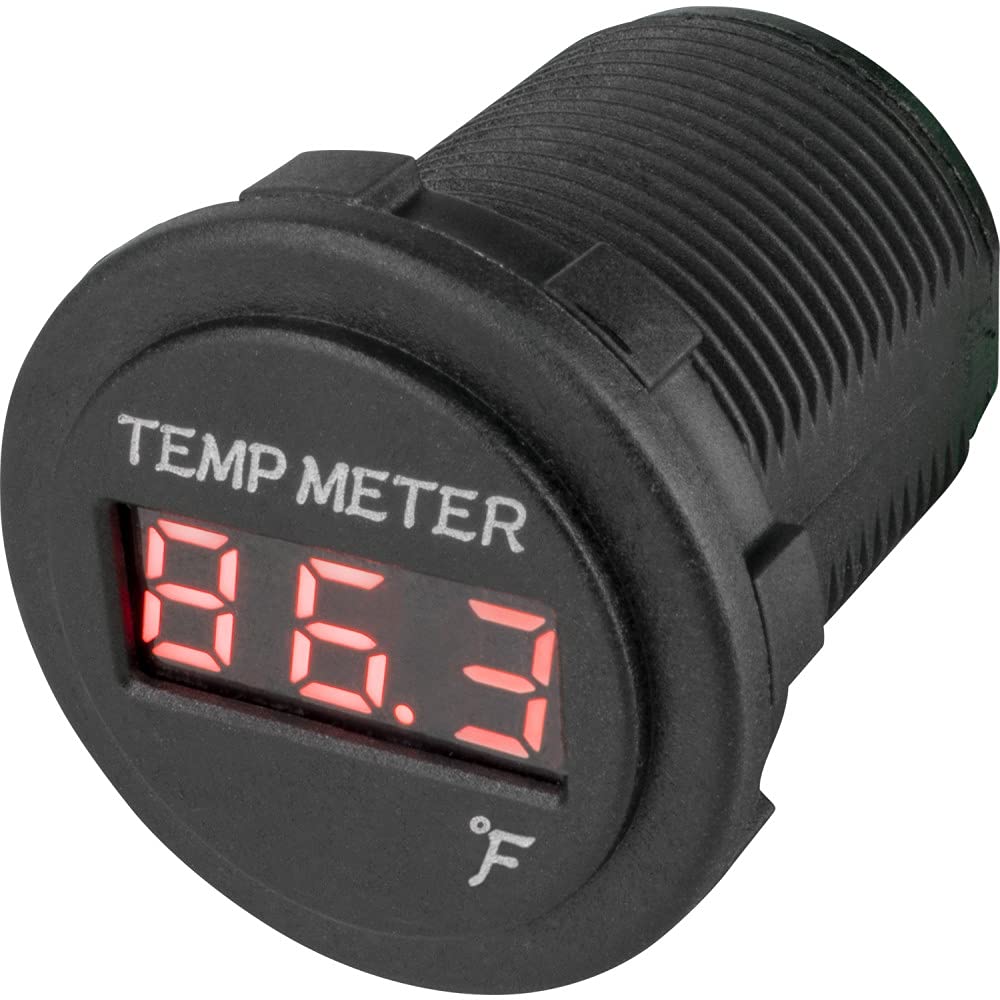 Foto 2 pulgar | Medidor De Temperatura Sea-dog Round Red Led - Venta Internacional.